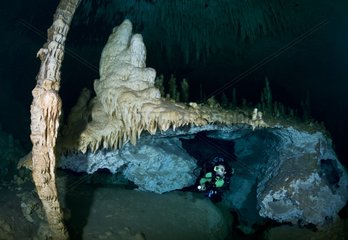Scuba Diver in the Zapote Dreamgate - Yucatan Mexico