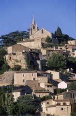 Vaucluse  village de Bonnieux  vue panoramique.