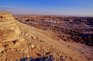 Sight on the salt cordillera desert of Atacama Chile