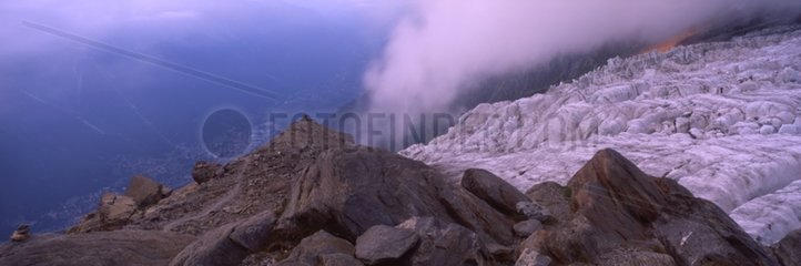 Bossons glacier Mont Blanc Alps France