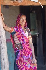 Woman of the tribe of Maldhari in Gir NP in India