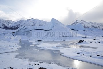 Glacier Matanuska along the Glenn Highway in Alaska
