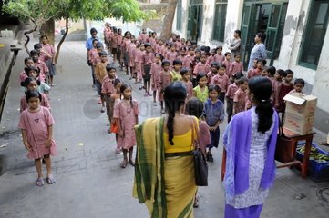 Schoolchildren from the Tomorrow Foundation in Calcutta India