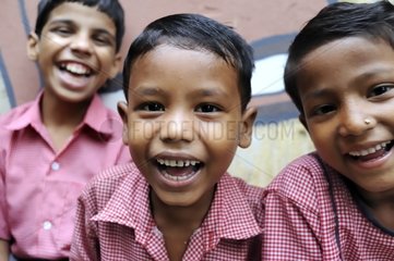 Schoolchildren of the Tomorrow Foundation in Calcutta India