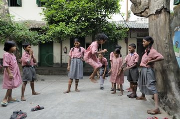 Schoolchildren of the Tomorrow Foundation in Calcutta India