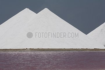 Saltworks operated by Cargill on the southwest coast Bonaire