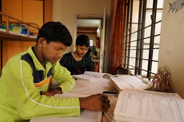Students preparing for exams at the end of study Calcutta India