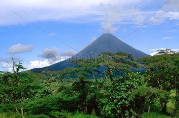 Arenal volcano and altitude tropical forest Costa Rica