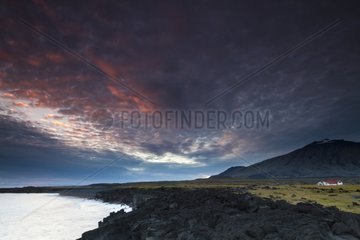Lava field at the foot of the volcano Snæfellsjoekull Iceland
