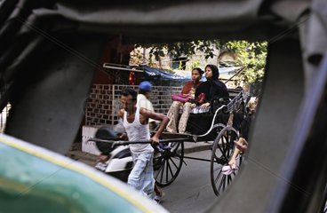 Rickshaws on the streets of Calcutta India