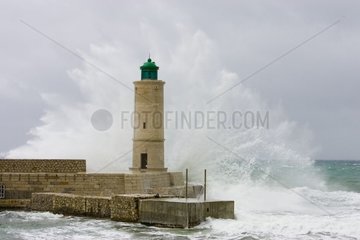 Lighthouse of Cassis in the storm France
