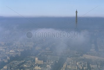 Luftverschmutzung in Paris Frankreich
