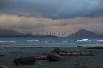 Stormy weather on the west coast of Vancouver Island Canada