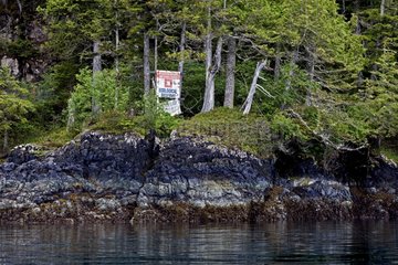 Sign an ecological reserve of Robson Bight Canada
