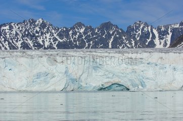 Ice formations amazing icebergs the Lilliehooksbreen glacier