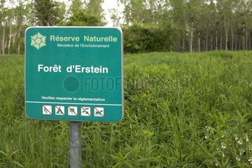 Informative panel of Natural Reserve Erstein Alsace