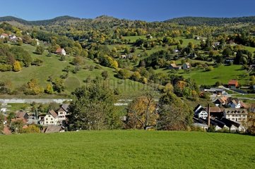 Soultzeren in the valley of Munster Haut-Rhin France