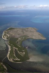 Mangrove und Insel aus West -Lagune Neukaledonien