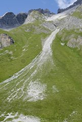 Melting snow in summer at Vanoise National Park