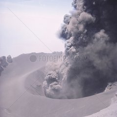 Ol Doinyo Lengai volcano in eruption Rift Valley Tanzania