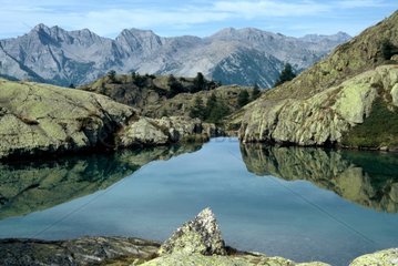 Vens lakes in summer in the French Alps France