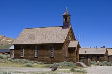 Wooden church ghost town of Bodie California USA