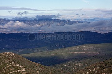 Panorama from the summit of Sainte Baume mountains