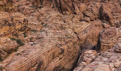 Tourists at Red Rock Canyon in Nevada USA