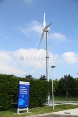 Small wind turbine on a motorway area France