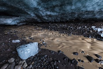 Ice cave in the Skaftafell NP in Iceland