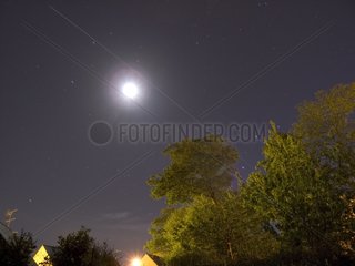 International Space Station passing next to the moon France