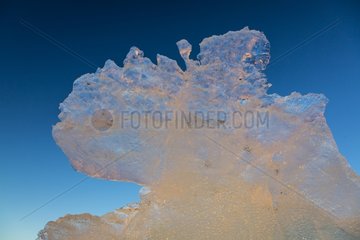 Ice from Joekulsarlon glacier lagoon in winter in Iceland