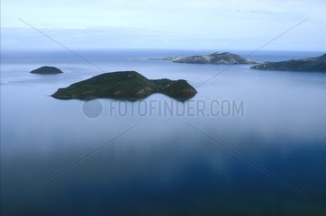 Small islands in Dumbea Bay New caledonia