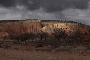 Barrachina ravine in the storm Aragon Teruel Spain