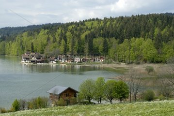 Lake of Saint-Point in spring Haut-Doubs France