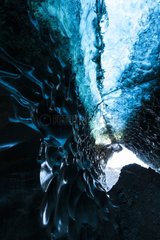 Ice cave in the Skaftafell NP in Iceland