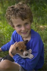 Child and Dog Pennsylvania USA