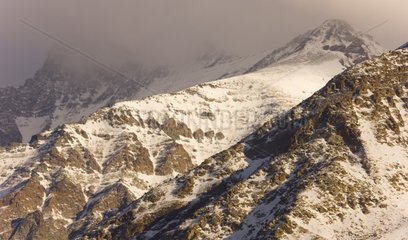 Snowy landscape of the Gran Paradiso NP Italy Alps