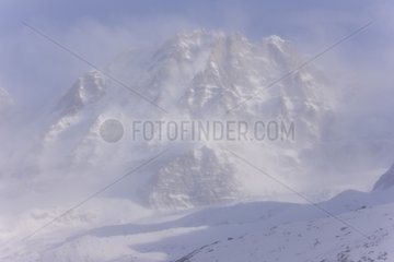 Snowy landscape of the Gran Paradiso NP Italy Alps
