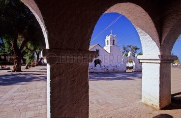 Place and cathedral of San Pedro desert of Atacama Chile