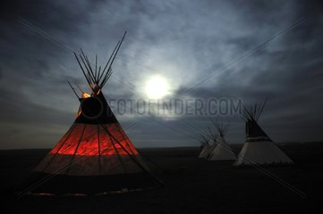 Indian teepees for guest houses in Montana USA