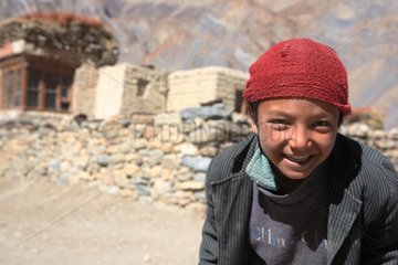 Smiling child in the village of Pidmo India