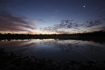 Sunrise on a wetland south Texas USA