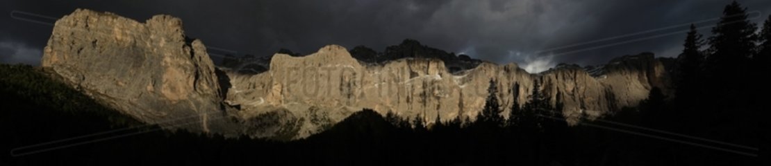 Sella from Plan Gralba Dolomites Alps Italy