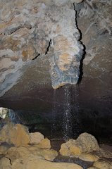 Hollow stalactite cave of the Hot Waters Pyrenees France