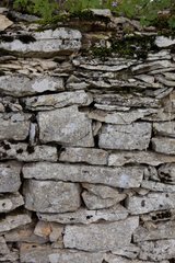 Dry stone wall in Dordogne France