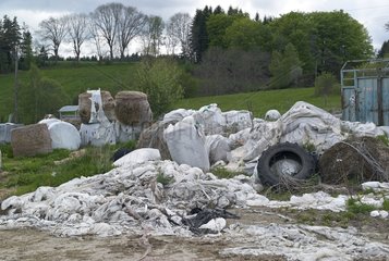 Agricultural waste in the Puy de Dome France