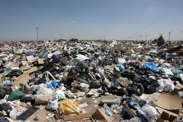 Waste near wind turbines Spain
