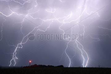 High electrical activity in a dry storm Val d'Allier France