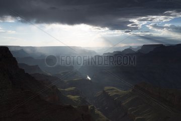 Rays of light over the Grand Canyon NP Arizona USA